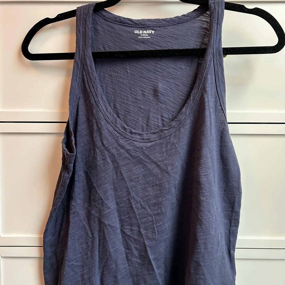 Old Navy Women's Blue Crop Tank Top